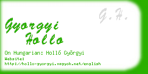 gyorgyi hollo business card