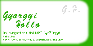 gyorgyi hollo business card